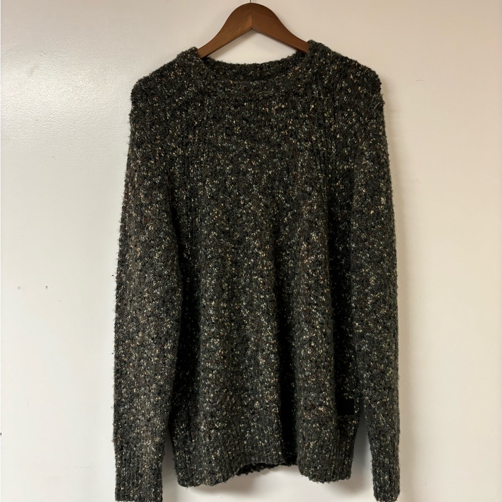Jack & Jones Men's Dark Green Tweed Sweater size large